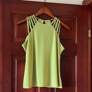Chic Sleeveless Green Women's Blouse